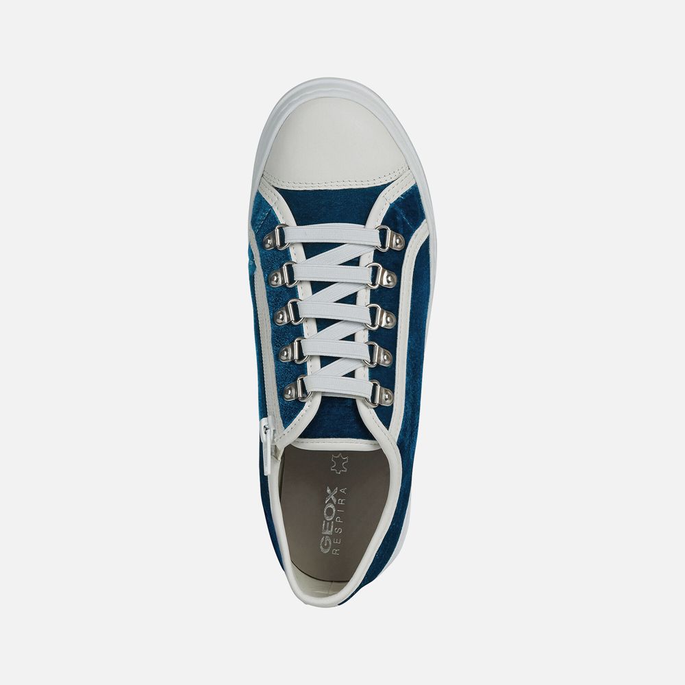 Basket Geox Pontoise - Bleu/Blanche - Femme 285739-ZRT